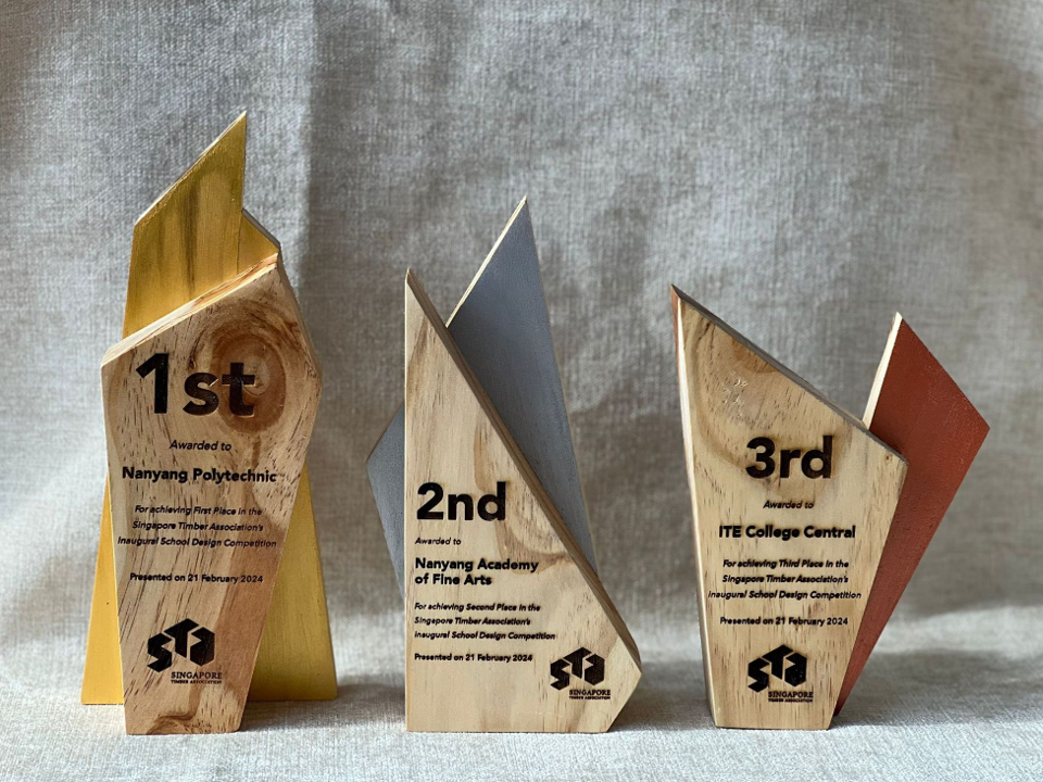Upcycled Wooden Trophies